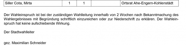 Bekanntmachung Ergebnis Ortsratswahl Ahe Engern Kohlenstaedt Stadt Rinteln 5 4